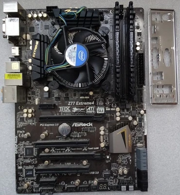 Pacchetto hardware: scheda madre ASRock Z77 + CPU I7 + 8 GB RAM + dissipatore - Immagine 1 di 3