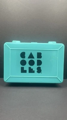 MINI JOYERÍA/ESTUCHE COSMÉTICO CAJA ORGANIZADORA DOBLE CARA CABOODLES VERDE AZULADO VINTAGE Foto 1 de 4