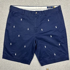 Polo Ralph Lauren Herrenshorts Größe 40 groß blau bestickt Pony Golf 10 Zoll - Bild 1 von 7
