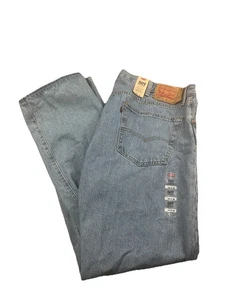 Jeans uomo Levi's 501 44x36 gamba dritta bottoni fly blu denim nuovo con etichetta - Foto 1 di 9