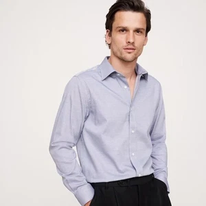 Banana Republic Slim Fit Italian Poplin Blue Dress shirt 15-15.5 - Picture 1 of 8