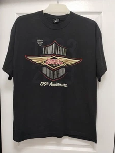 Herren Harley Davidson Ride to Live 120th Anniversary T-Shirt XL Schwarz Boise ID - Bild 1 von 6