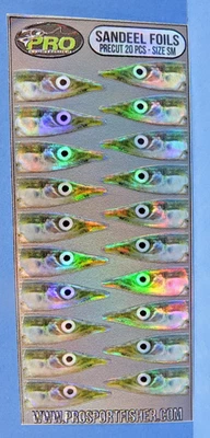 Pro SANDEEL Foils SM silver 20 Stück PRO Sportfisher Sandaal Folien 20 Stück SM - Bild 1 von 4