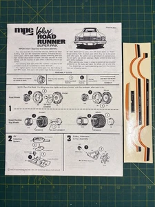 MPC 1/25 1-0779 VOLARE ROAD RUNNER SUPER PAK Instructions & Decals Only - Bild 1 von 3