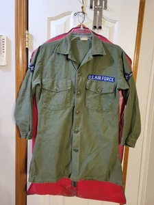 Vietnam USAF 1967 OG 107 LS Hemd Medium 15,5 x 31 Herren Satin Baumwolle - Bild 1 von 3
