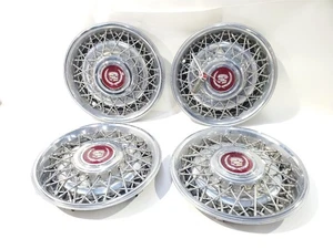 1988 1989 1990 1991 1992 Cadillac Brougham OEM Set Of 4 Nice Wire Wheel Cover  - Picture 1 of 12