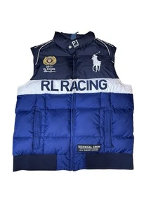Polo Ralph Lauren USA Racing Spellout 2011 Down Puffer Gilet Jacket youth 18/20 - Picture 1 of 16