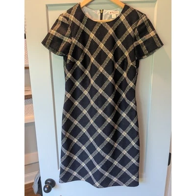 Vestido Brooks Brothers rojo polar a cuadros tweed ropa de trabajo profesional talla 4 Foto 1 de 4