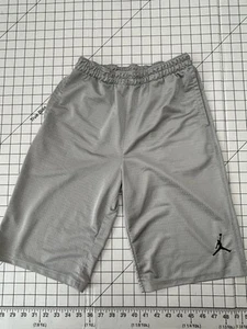 Air Jordan Athletic Shorts Boys Size Large Gray Basketball Pockets - Picture 1 of 5