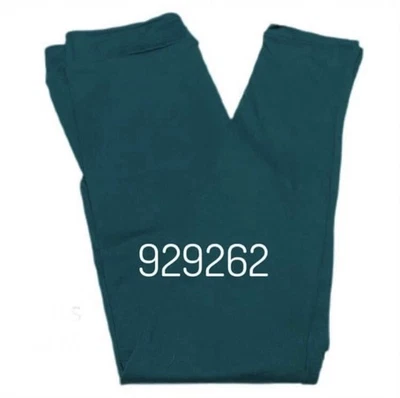 ONE PAIR Of BRAND NEW LuLaRoe Kids L/XL (8-14) SOLID Dark Teal Green Leggings - Image 1 of 4