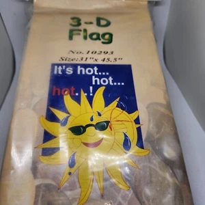 Vintage Evergreen 3-D Flag 31" x 45.5" -IT'S HOT,HOt,HOT! Model 10293 - Picture 1 of 6