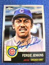 2022 Topps Chrome Platinum FERGIE JENKINS on Card Auto Refractor Card # CPA-FJ