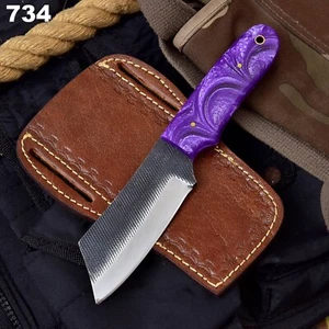 🔥Neu Handgeschmiedet Eisenbahn Straße Werkzeug Stahl Bull Cutter Messer mit Harz Griff - Bild 1 von 7