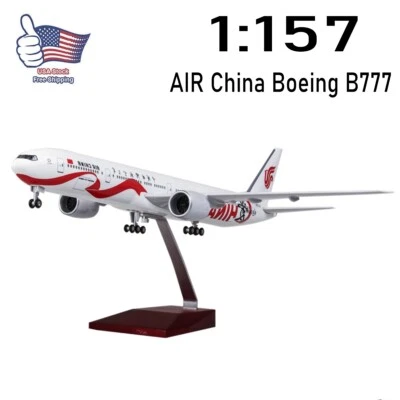 Luces de voz 1/157 AIR China Airline Boeing B777 modelo de avión resina Aricraft Foto 1 de 4