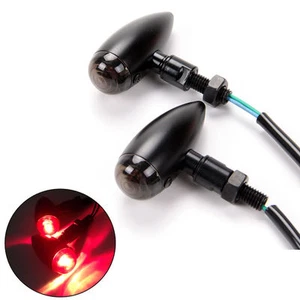 1 Pai Moorcycle Mini Bullet Indicadores de Señal de Giro Luz Ámbar 12V Para 2000 Dyna - Imagen 1 de 5