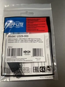 Tripp Lite USB 3.0 Adapter Converter USB-A to USB Type C M/F , #U329000 - Picture 1 of 2