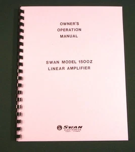 Swan 1500Z Instruction Manual - Premium Card Stock Covers & 28lb Paper! - Picture 1 of 1
