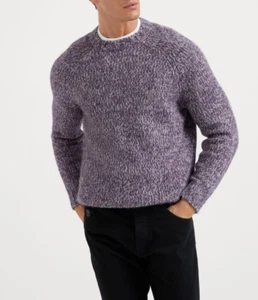 NWT$2850 Brunello Cucinelli Men Alpaca-Cashmere Blend Chunky Sweater50/40US A252 - Picture 1 of 11