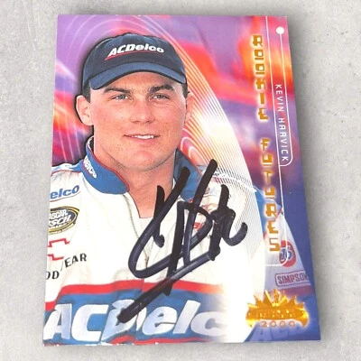 Kevin Harvick NASCAR CHAMPION VINTAGE autographed card 2000 MAXX ROOKIE ACDELCO - Image 1 of 2