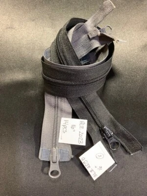 16" Nylon 2-way Separating Zippers with Stylized Metal Pulls - Image 1 of 4