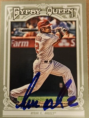 Erick Aybar Signed 2013 Topps Gypsy Queen - #146  - Image 1 of 2