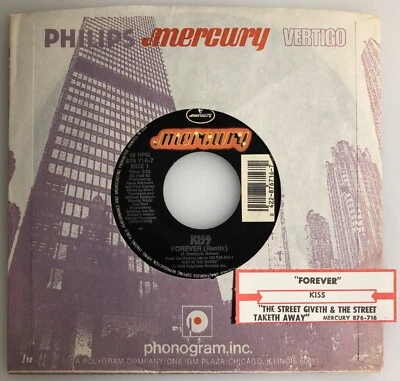 KISS / Forever (remix) & The Street Giveth / 1989 Mercury 45rpm / NM+ - Image 1 of 4