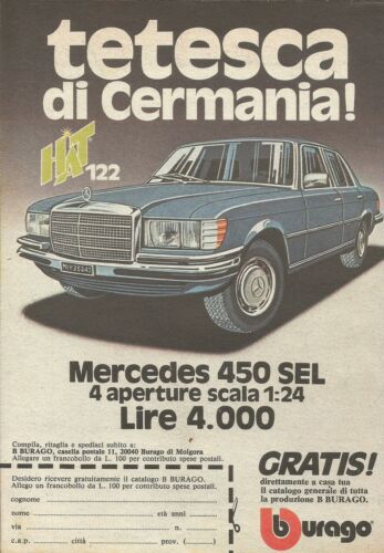 X9252 Mercedes 450 Sel Bburago - Werbung 1977