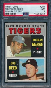 1970 Topps Set Break # 207 Tigers Rookies McRae Reed PSA 7 *OBGcards* - Bild 1 von 2