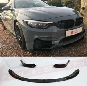 SE ADAPTA A BMW F80 F82 F83 M3 M4 M ESTILO PERFORMANCE NEGRO BRILLANTE DIVISOR DELANTERO LAP - Imagen 1 de 11
