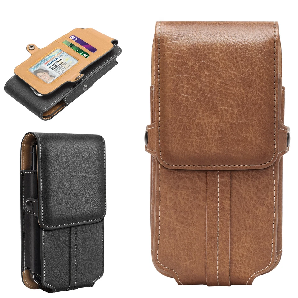 Funda de cinturón para teléfono celular con soporte para bucle Paquete Bolsa Estuche Cubierta Ranura para tarjetas Foto 1 de 4