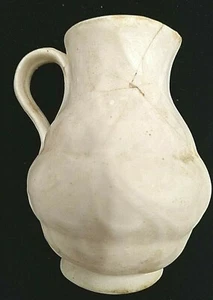 CREMA DE CERÁMICA ESTILO VICTORIANO BISQUE CHINA TAL CUAL CREMA CRU ANTIGUO PATRIMONIO - Imagen 1 de 10