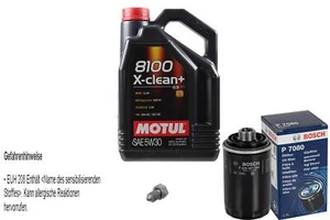 BOSCH Ölfilter 5L Motul 8100 X-clean+ 5W-30 für Audi VW A3 1.8 TFSI 2.0 - Bild 1 von 8