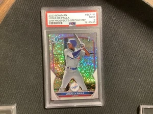 2023 Bowman Chrome 1st Josue De Paula SPECKLE REFRACTOR PSA 9 Dodgers - Picture 1 of 2