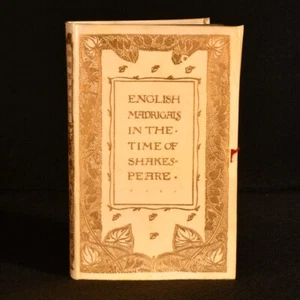 1899 English Madrigals in the Time of Shakespeare F. A. Cox Signed Israel Gol... - Picture 1 of 7