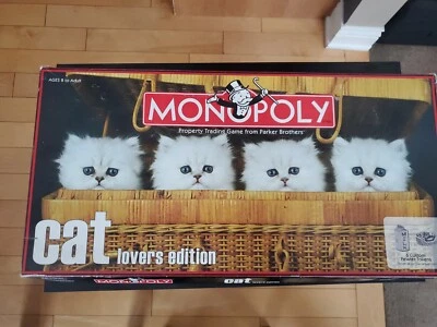 Monopoly Cat Lovers Edition 2007 Cat-opoly Usaopoly Rare missing 1 cat token - Image 1 of 4