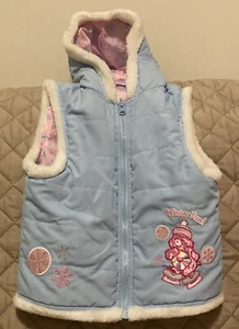 Care Bears Girls Sleeveless Reversible Hooded Jacket, With Polyester Fill, 7/8 - Picture 1 of 6