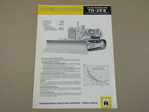 Prospekt IHC International Harvester TD-25B Planierraupe mit Schwenkschild - Bild 1 von 2