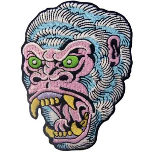Embroidered Patches Iron Sew On transfers appliques Gorilla ROCK Biker Badges - Picture 1 of 6