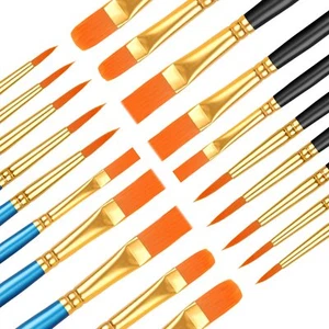 Acrylic Paint Brush Set Watercolor Brushes Painting Brush for All Purpose 20pcs - Picture 1 of 7
