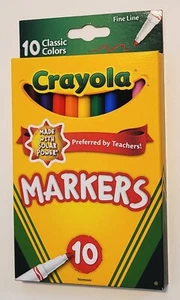 Crayola Fine Line Markers Assorted Classic Colors 10 count - Picture 1 of 2