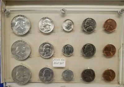 1954 P, D & S U.S. Coins Uncirculated Silver Mint Set - L👀K FREE SHIPPING - Image 1 of 4