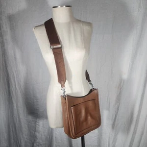 J JIll “Julianna” leather crossbody bag Brown Cognac - Picture 1 of 6