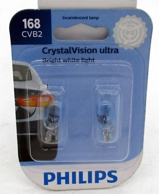 Philips Crystal Vision Ultra 168 5W 2 Bulbs Rear Side Marker Replacement Fit  - Image 1 of 2