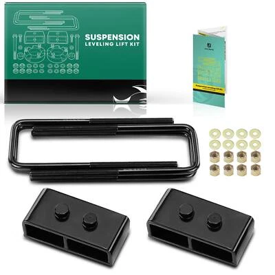 Kit elevador nivelador trasero de 1,5" con bloques y pernos en U para Ford F-150 2004 2005-2020 Foto 1 de 4