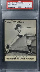 1959 Kahn's Wieners Billy Martin PSA 3.5 VG+ - Picture 1 of 2