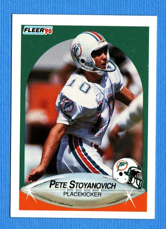 1990 Fleer #248 Pete Stoyanovich Dolphins - Image 1 of 1