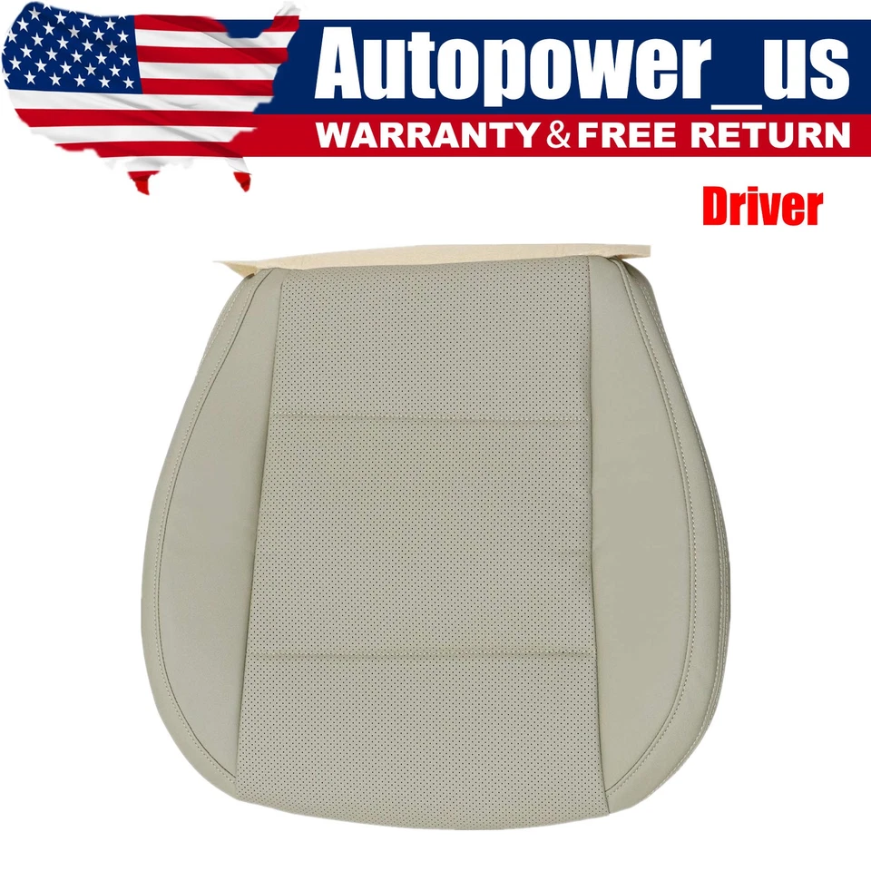 Cubierta de asiento de cuero perforado inferior del conductor color tostado apta para Subaru Outback 2015-2017 Foto 1 de 4