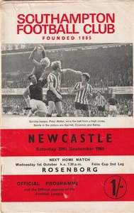 Southampton v Newcastle United, 20 September 1969, Division One. - Picture 1 of 1