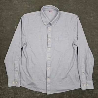Western Rise Shirt Mens Medium Light Blue Wool Blend Oxford Button Down Pocket - Image 1 of 4