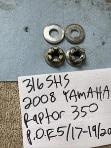 2008 Yamaha raptor 350 Rear axle castle nuts hardware 316 - Picture 1 of 7
